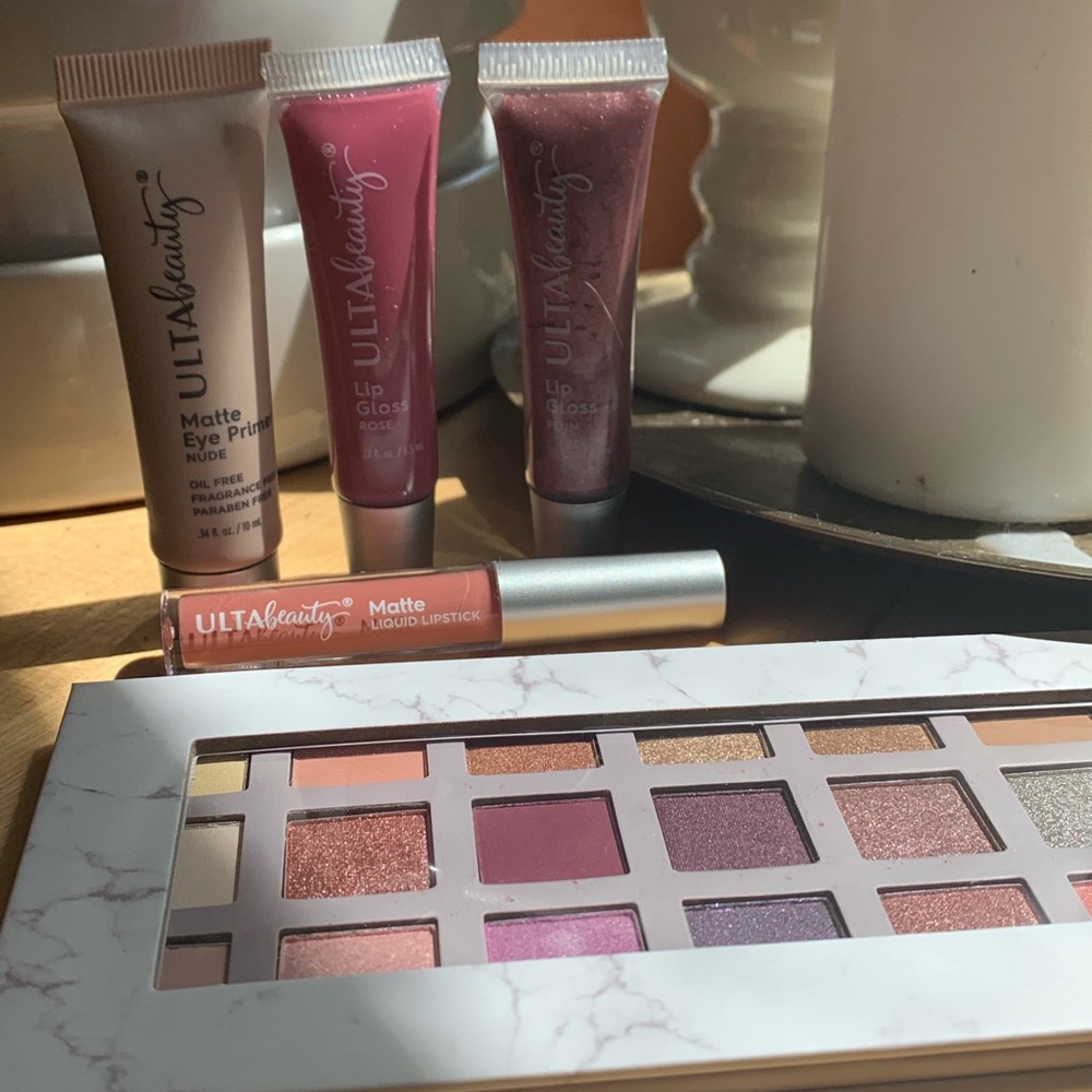 Ulta Beauty Bundle! Eye Pallette, Primer, Lips NEW